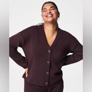 SPANX Air Essentials Cardigan in Truffle Brown